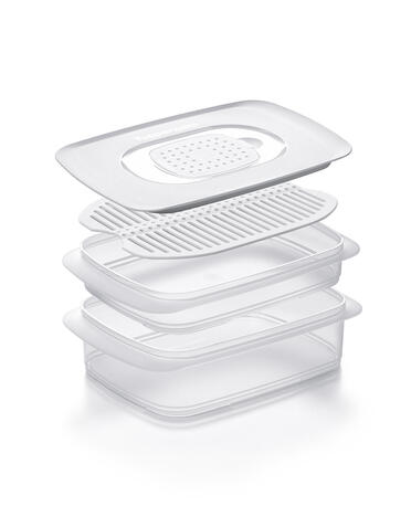 Tupperware Set Boîtes Combifresh Behälter mit Klimadeckel für die Aufbewahrung von Aufschnitt